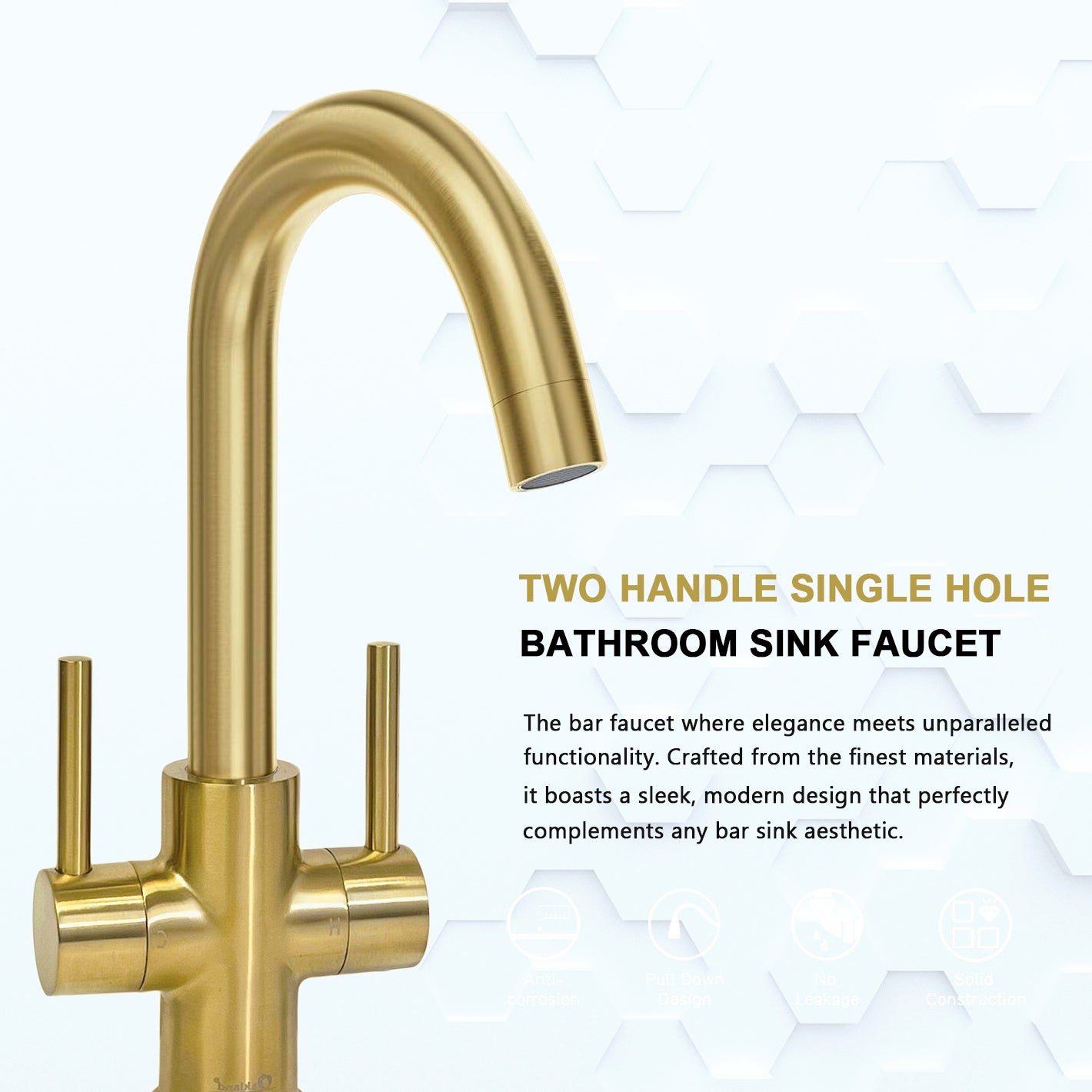 Single Hole  2-handle Bar & Prep Faucet