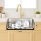 23"x18"x9" Undermount Stainless Steel Single Bowl Kitchen Sink, 18 Gauge/16 Gauge