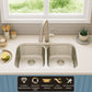 32"x18" Undermount Stainless Steel 50/50 Double Bowl Kitchen Sink, 18 Gauge