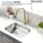 23"x18"x5" Stainless Steel Single Bowl Undermount ADA Sink, 18 Gauge - Orlando Product