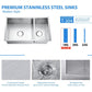 32"x19" Undermount Zero Radius Stainless Steel Double Bowl Kitchen Sink, 18 Gauge - Orlando Product