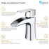 Single handle waterfall Bathroom Faucet with Pop Up Drain