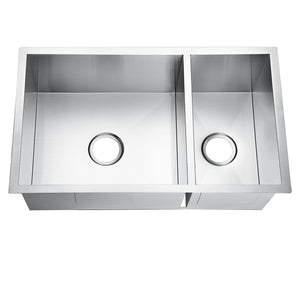 32"x19" Undermount Zero Radius Stainless Steel Double Bowl Kitchen Sink, 18 Gauge - Orlando Product