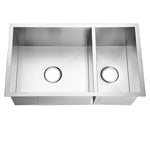 32"x19" Undermount Zero Radius Stainless Steel Double Bowl Kitchen Sink, 18 Gauge - Orlando Product