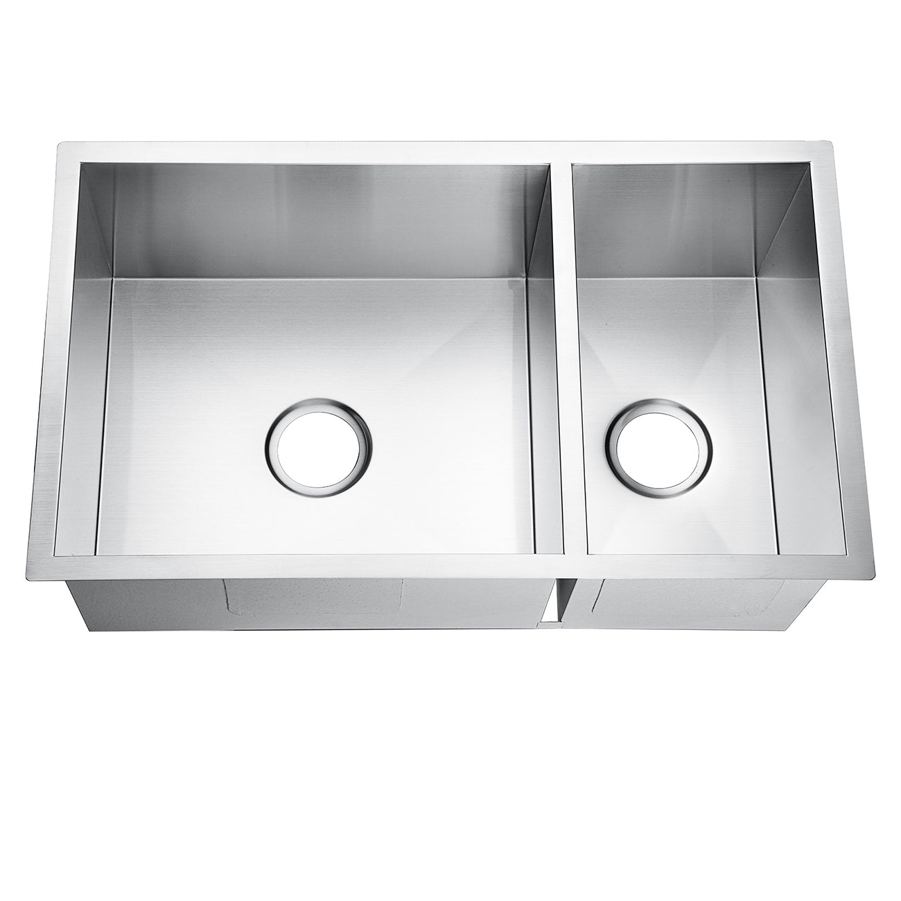 32"x19" Undermount Zero Radius Stainless Steel Double Bowl Kitchen Sink, 18 Gauge - Orlando Product