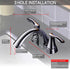 2 Handle 4 Inch Centerset 3 hole Bathroom Faucet with Pop Up Drain