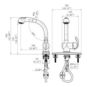 Single Handle Pull-out Kitchen Faucet – KSK1110