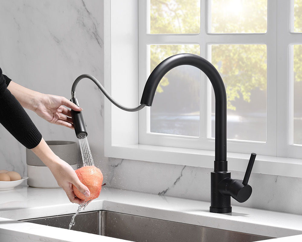 Single Handle Pull Down Sprayer Kitchen Faucet with 2 Function