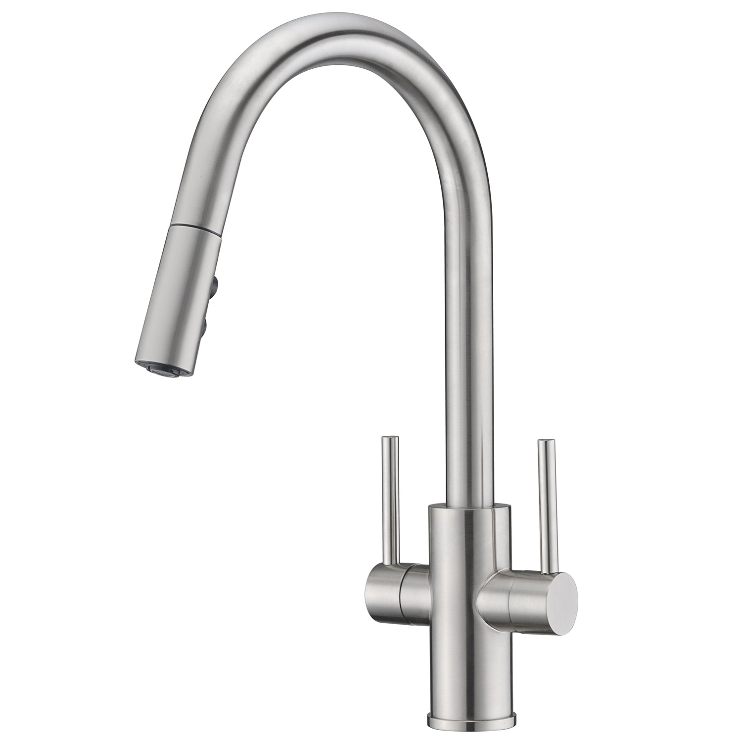 Two Handles Pull Down Sprayer Kitchen Faucet with 2 Function