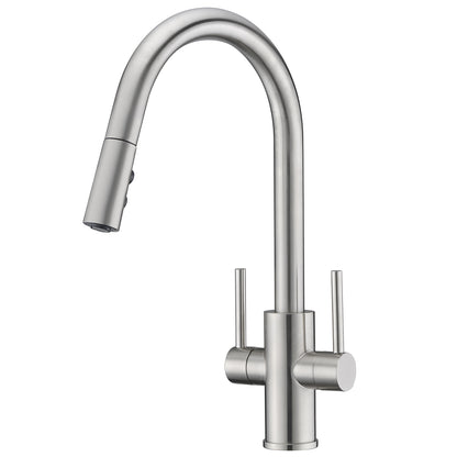 Two Handles Pull Down Sprayer Kitchen Faucet with 2 Function - Orlando Product