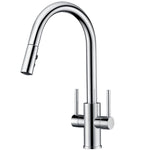 Two Handles Pull Down Sprayer Kitchen Faucet with 2 Function - Orlando Product