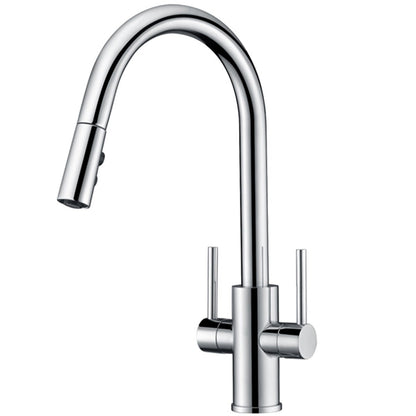 Two Handles Pull Down Sprayer Kitchen Faucet with 2 Function - Orlando Product