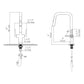 Two Handles Pull Down Sprayer Kitchen Faucet with 2 Function -KSK1219
