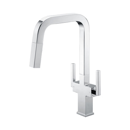 Two Handles Pull Down Sprayer Kitchen Faucet with 2 Function -KSK1219