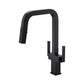 Two Handles Pull Down Sprayer Kitchen Faucet with 2 Function -KSK1219