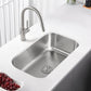 27"x18" Undermount Stainless Steel Single Bowl Kitchen Sink, 18 Gauge - Orlando Product