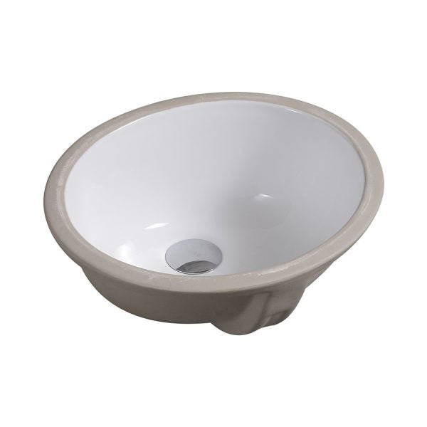 13"x11" White Oval Ceramic Undermount Bathroom Sink with Overflow - Orlando Product