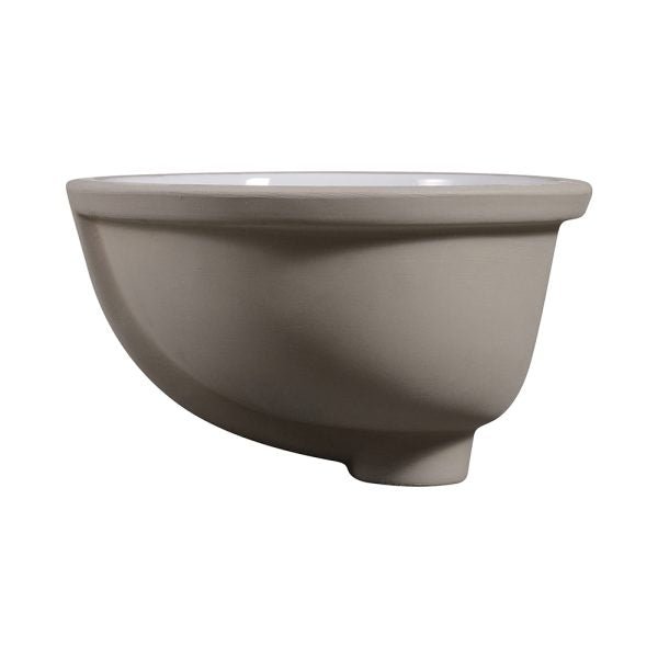 13"x11" White Oval Ceramic Undermount Bathroom Sink with Overflow - Orlando Product