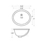 13"x11" White Oval Ceramic Undermount Bathroom Sink with Overflow - Orlando Product