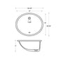 17“x14" Oval Undermount Stainless Steel Bathroom Sink with Overflow