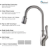 Single Handle Pull Down Sprayer Kitchen Faucet with 3 Function