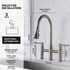 3 hole 2 Handle Bridge Kitchen Faucet with Pull Down Sprayer